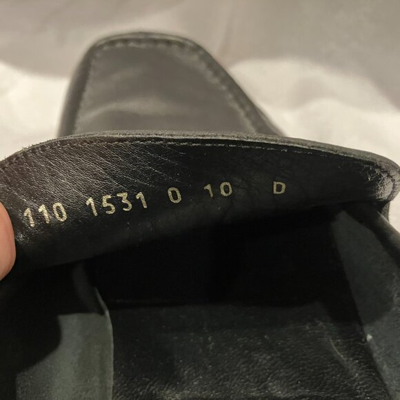 Gucci Split Toe Black Leather Men's Slip-on Loafer - Size 10 - Picture 8 of 9